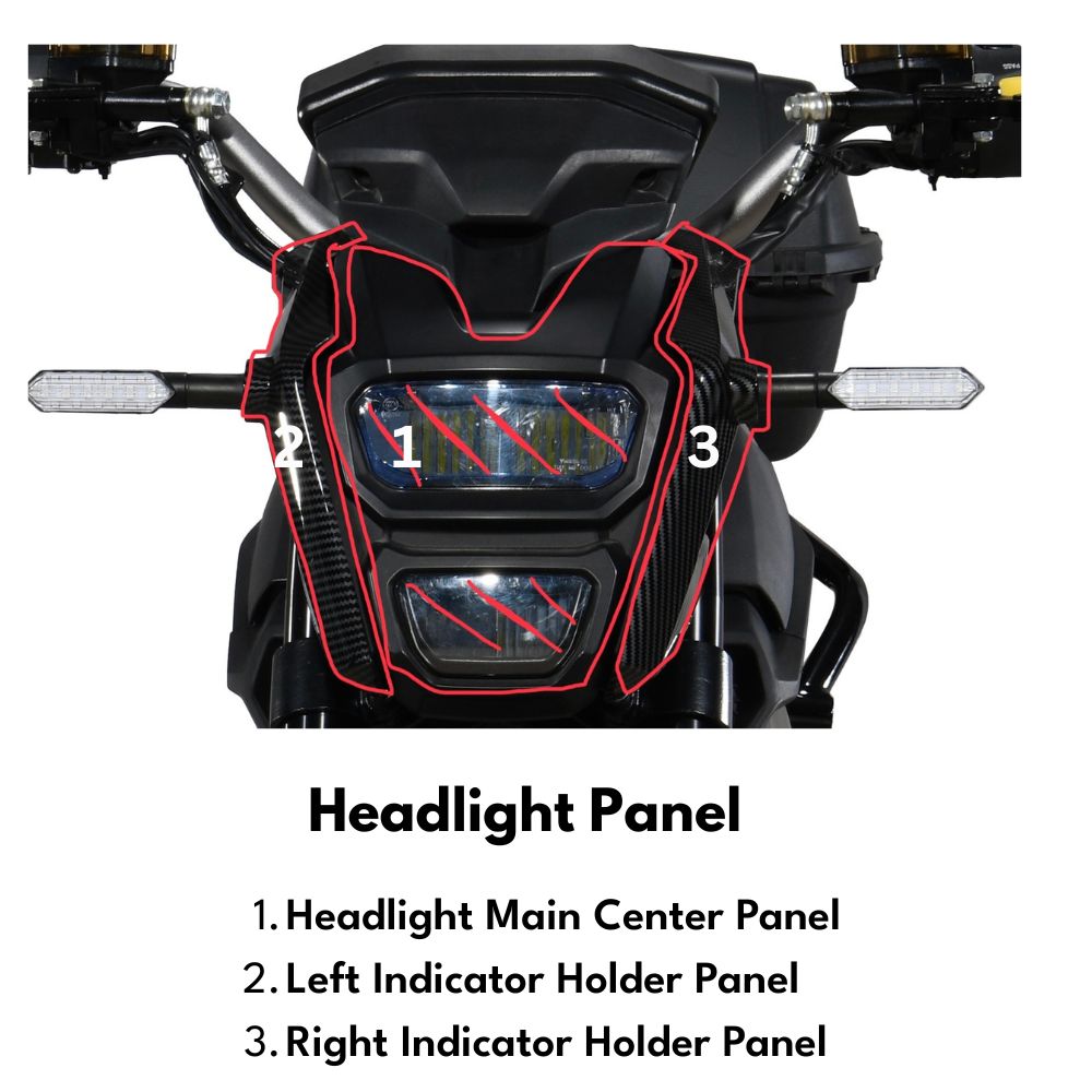 Evoque Etron Headlight Panel (3 Pieces)
