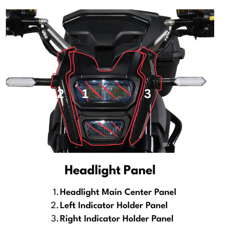 Evoque Etron Headlight Panel (3 Pieces)