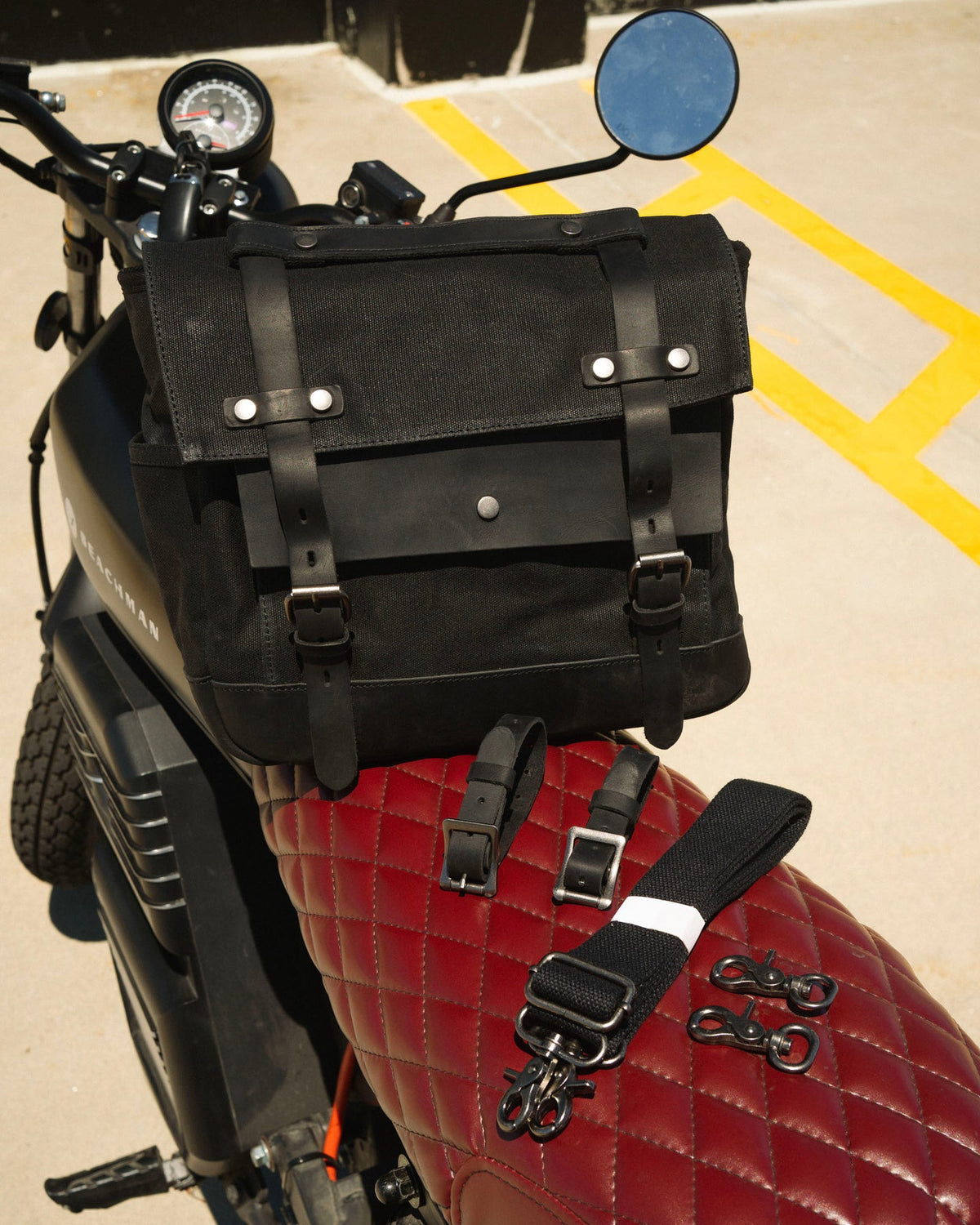 Beachman Midnight Black Saddlebag