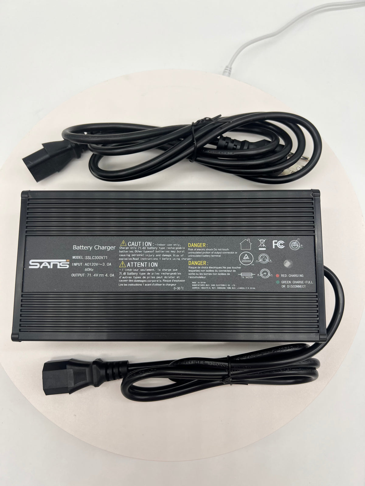 60v Lithium Charger 71.4v 4amp output