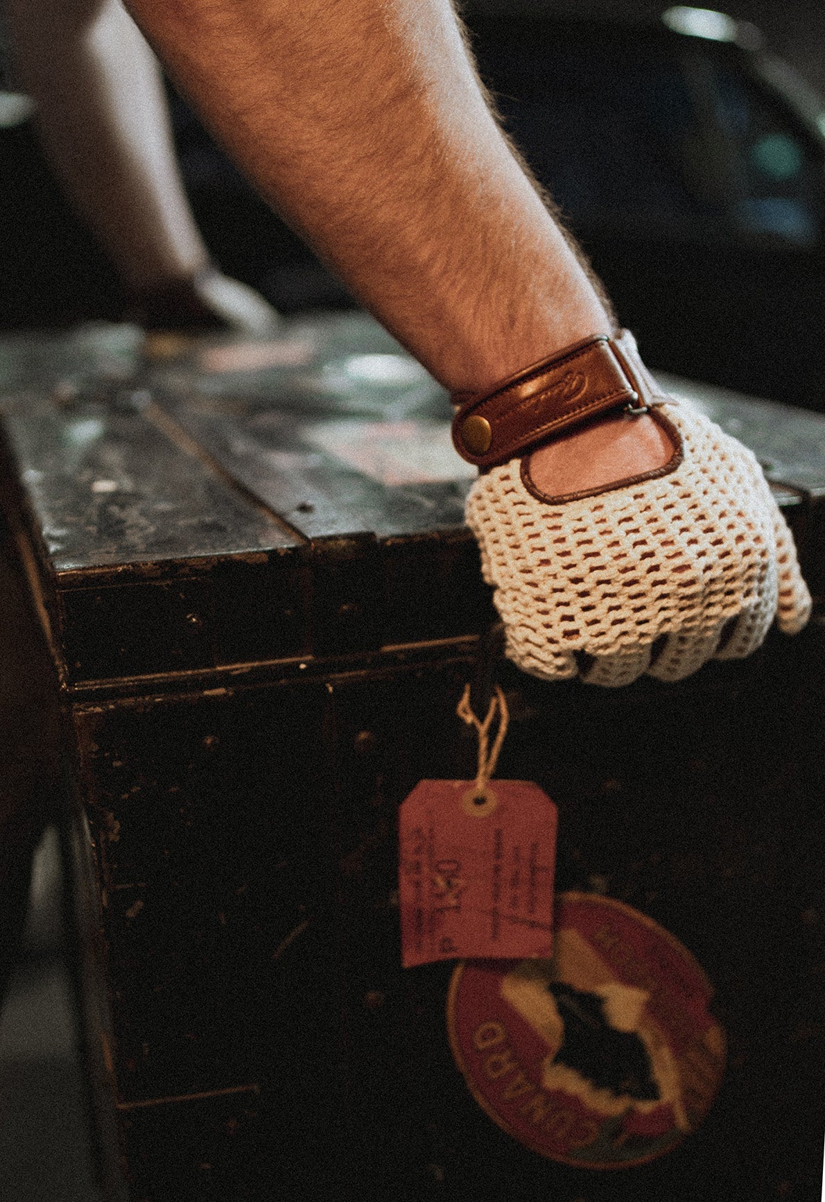 Beachman Knit Leather Riding Gloves