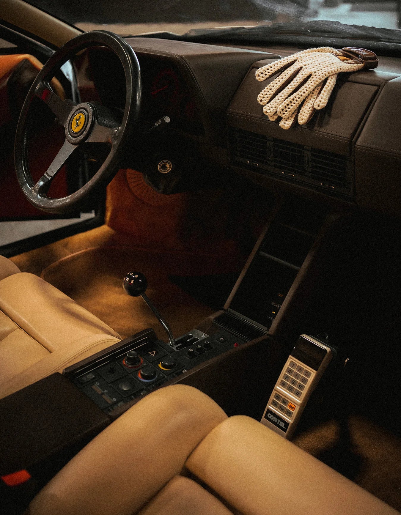 Beachman Knit Leather Riding Gloves