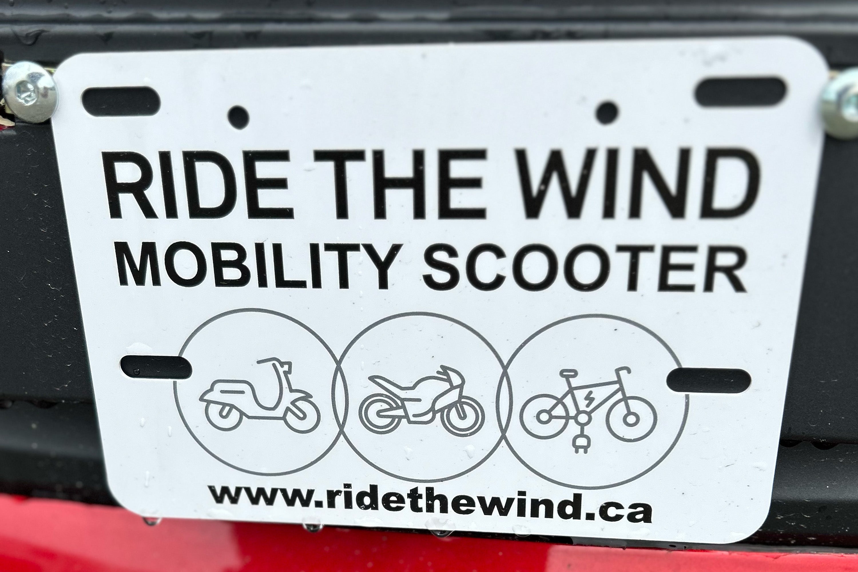 Enclosed Mobility Scooter Plate