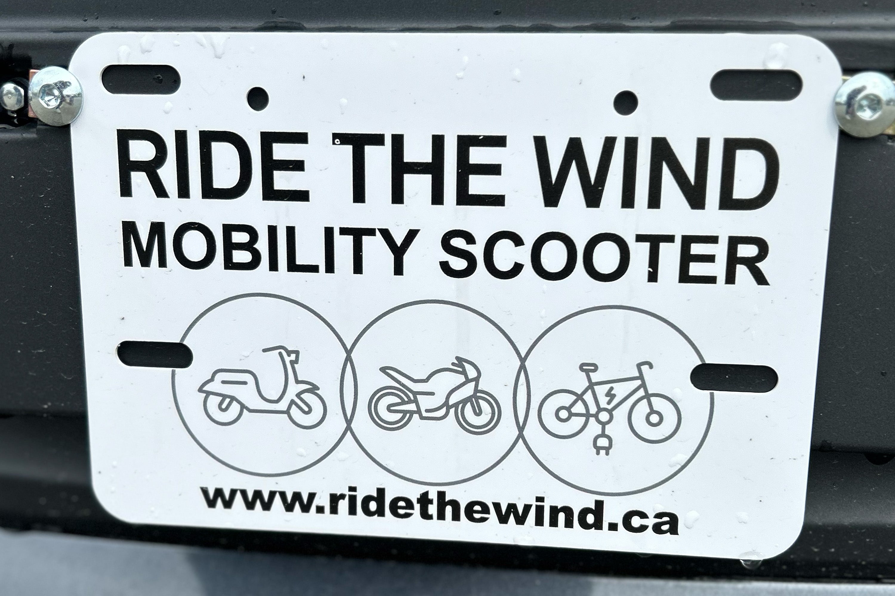 Enclosed Mobility Scooter Plate