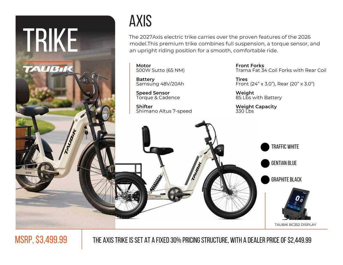 COMING SOON - 2027 Taubik Axis | Electric Tricycle
