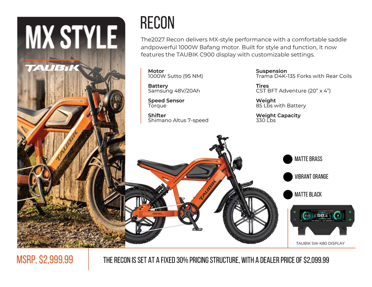 COMING SOON - 2027 Taubik Recon | Electric Bicycle