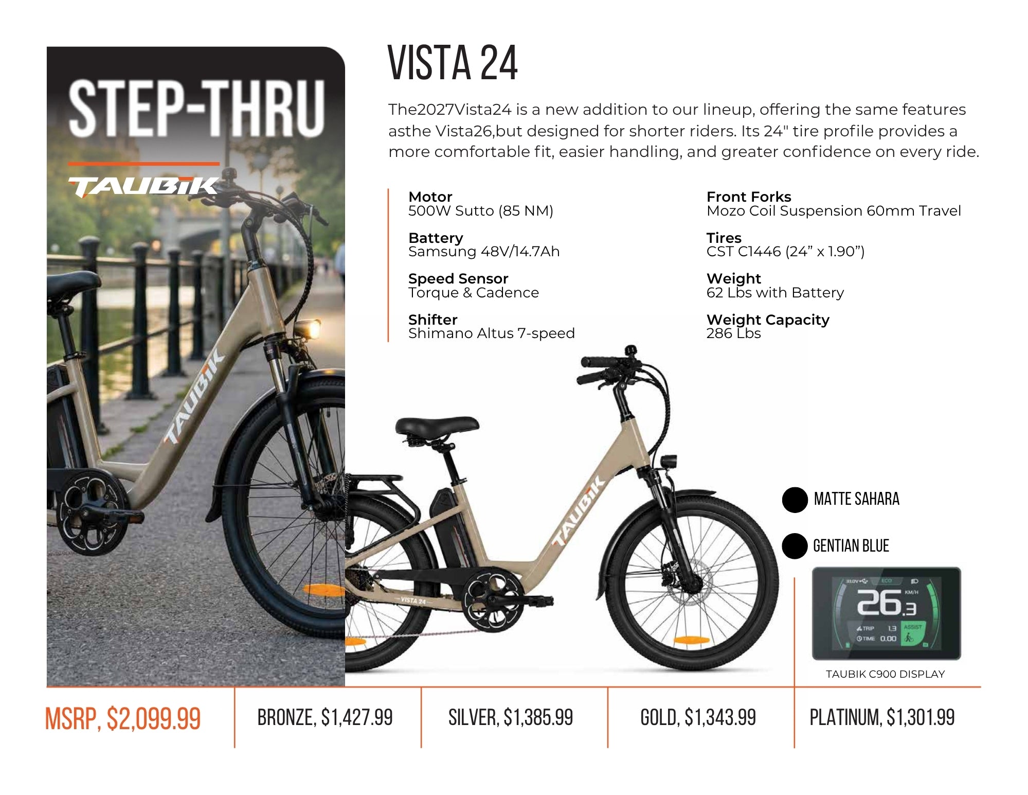 COMING SOON - 2027 Taubik Vista 24 | Electric Bicycle