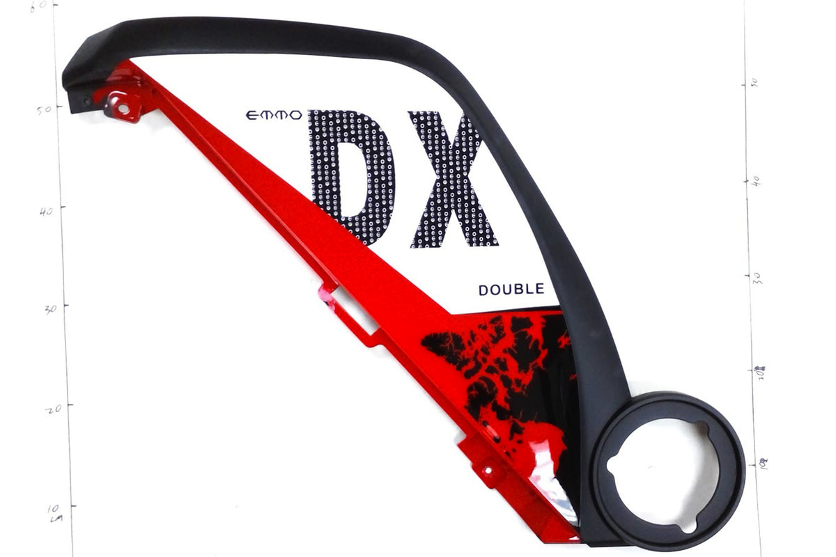 Emmo DX - Big Left Side Panel - Grey/Red/Green