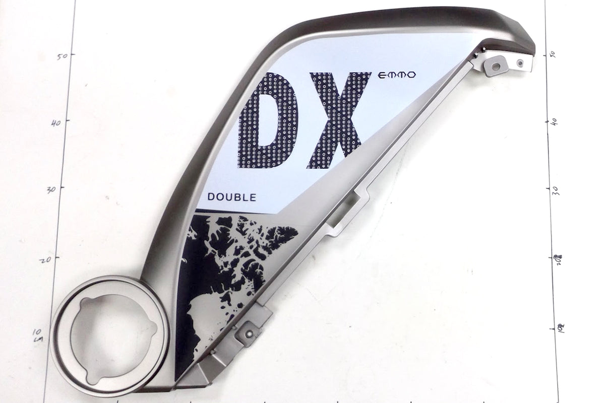Emmo DX - Big Right Side Panel - Grey/Red/Green