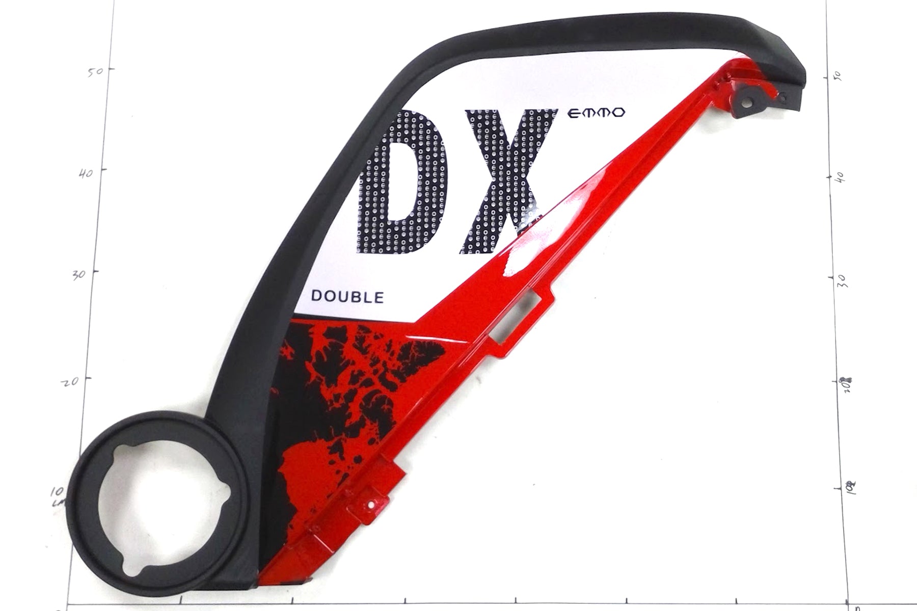 Emmo DX - Big Right Side Panel - Grey/Red/Green