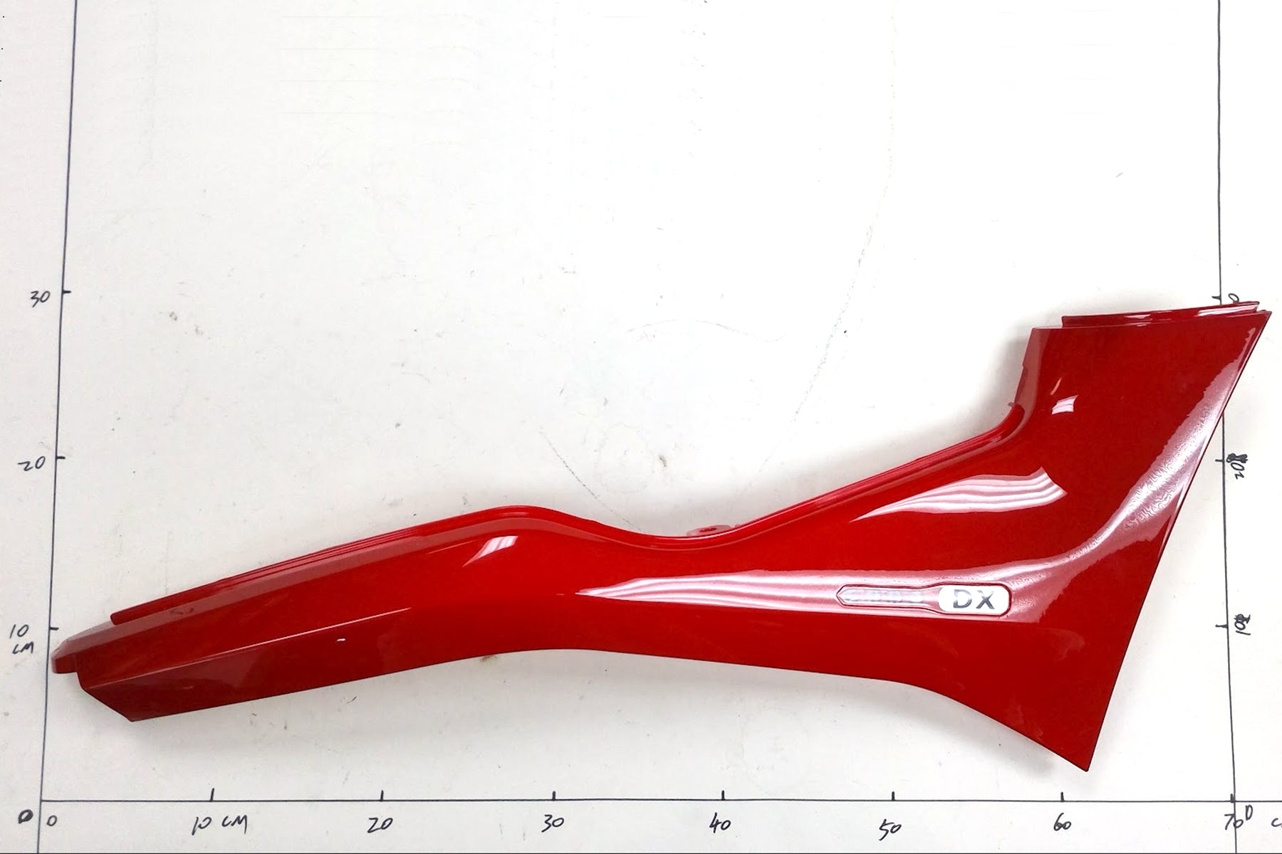 Emmo DX - Under the Seat Side Panel (Right) - Grey/Red/Green