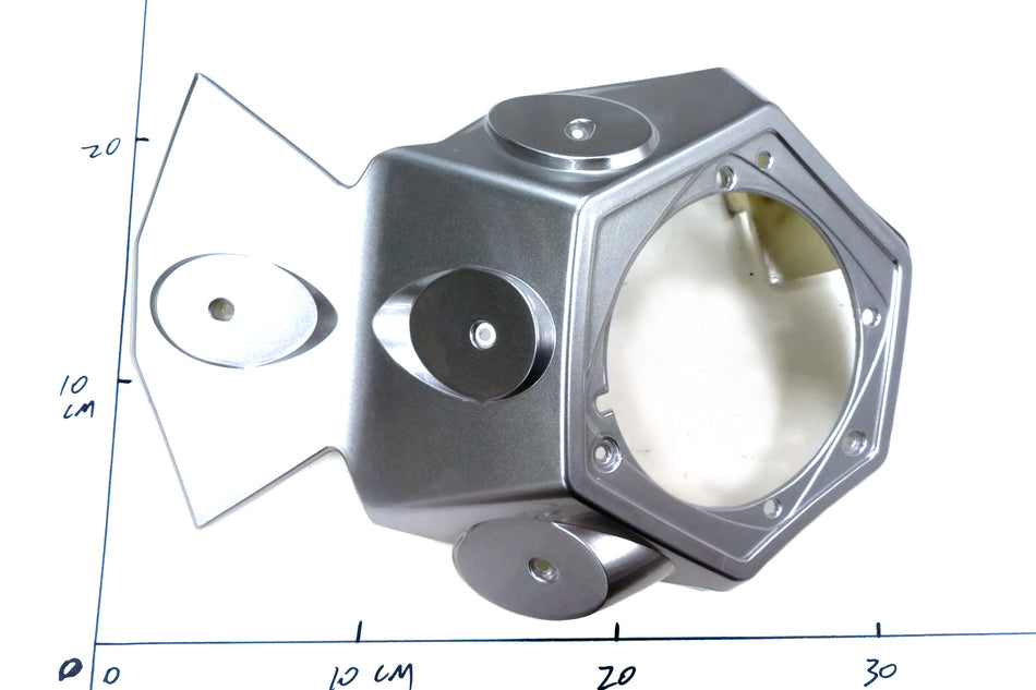 Emmo Kamen - Left Detail Large Side Panel - Red/Silver/Black