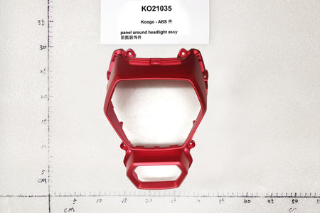 Emmo Koogo - Panel around Headlight Assembly - Red/Black/Matt Red