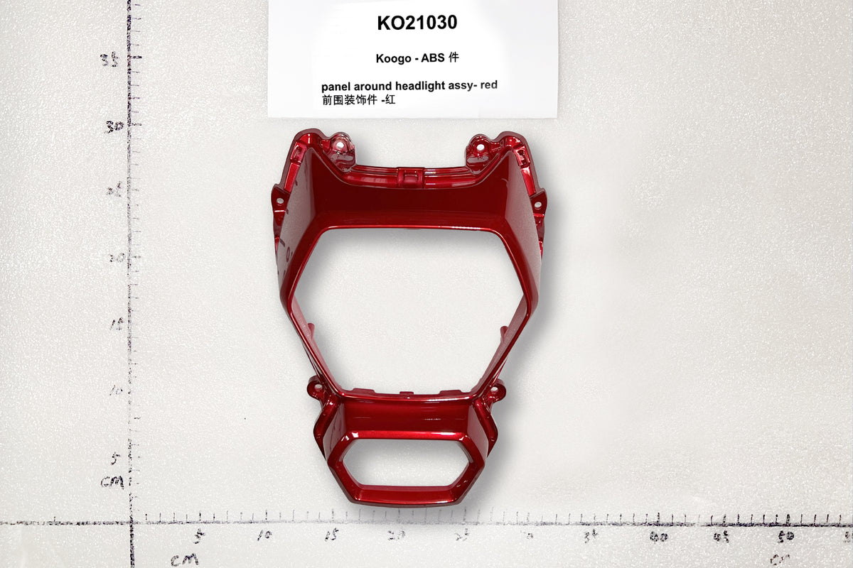 Emmo Koogo - Panel around Headlight Assembly - Red/Black/Matt Red