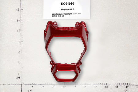 Emmo Koogo - Panel around Headlight Assembly - Red/Black/Matt Red