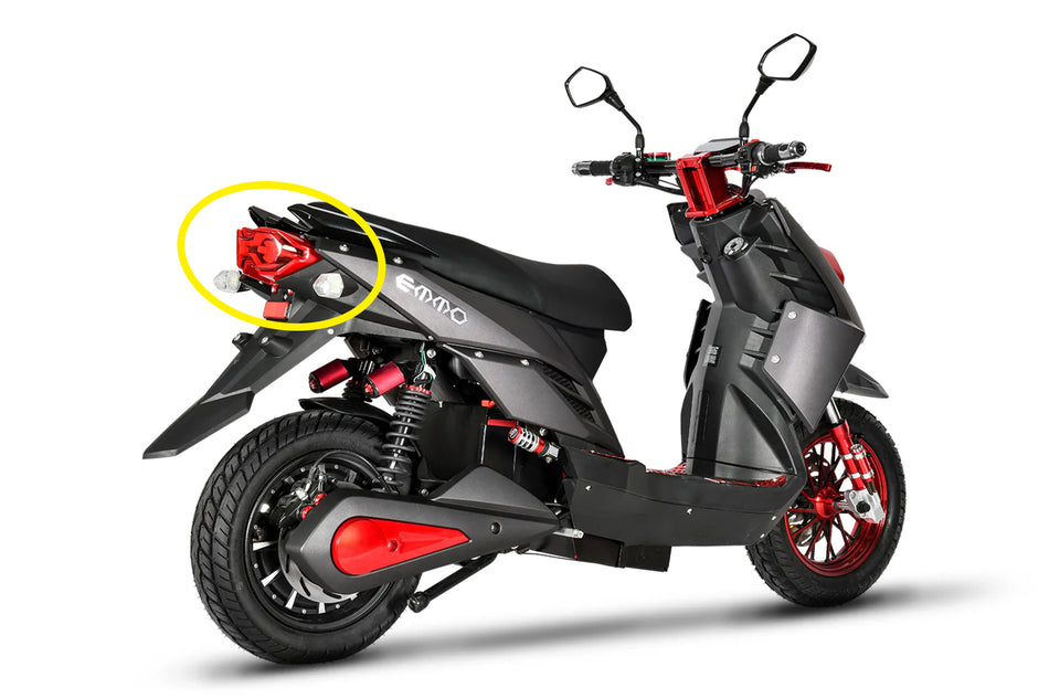 Emmo Koogo - Panel Around Taillight - Shiny Red/Matt Black