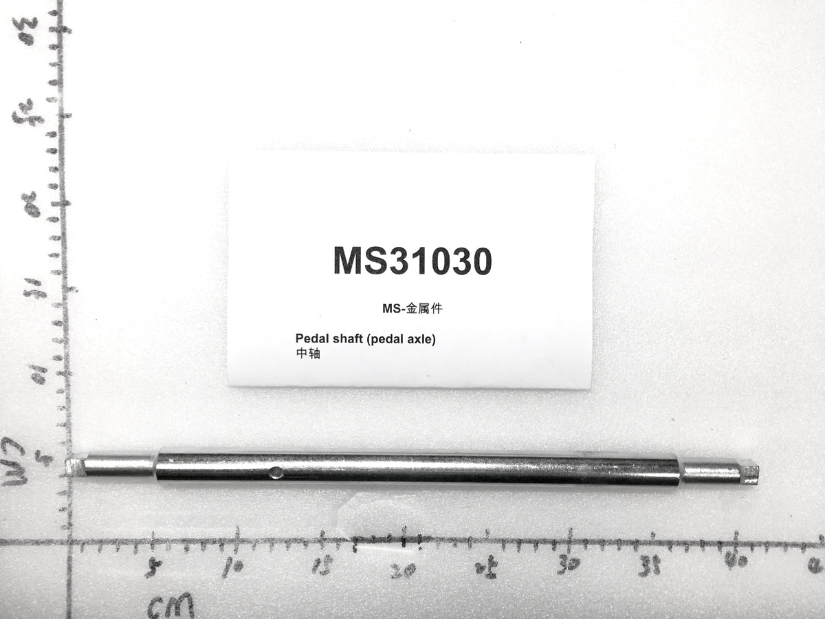 Emmo Monster - Pedal Shaft (Pedal Axle) - Black/Silver