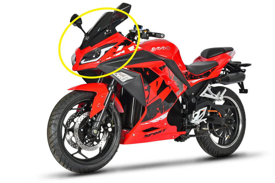 Emmo Zone GTS/Max - Windshield Y Panel - Black/Red/White/Green/Blue