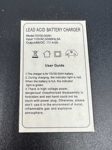 72v45ah Sealed Lead Acid Charger