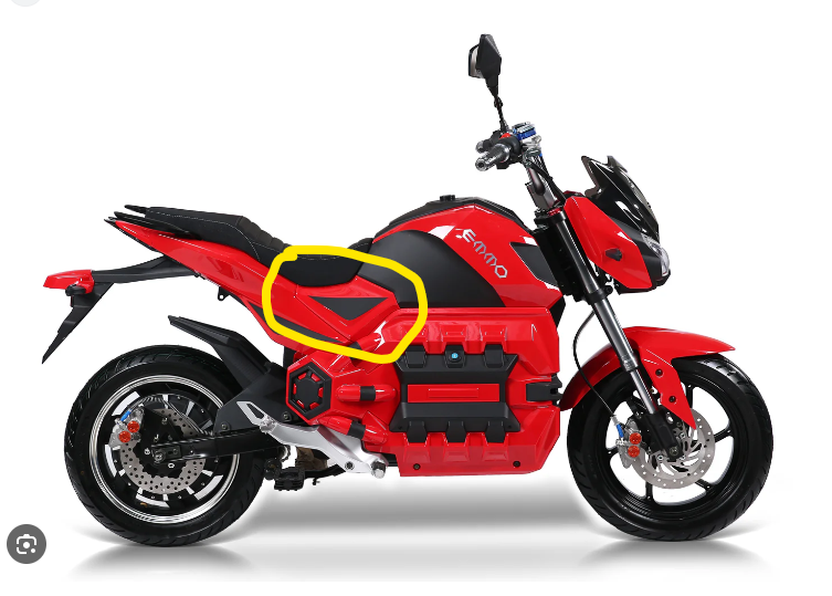 Emmo Kamen - Middle Side Panel - Silver/Black/Red
