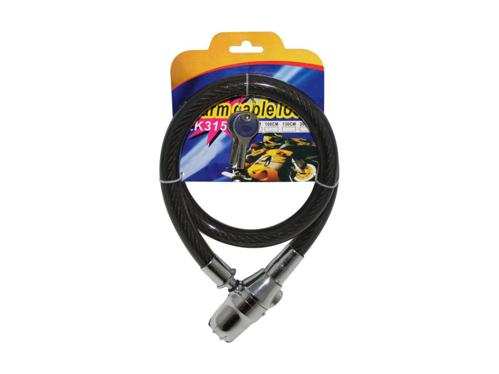 Lock - Heavy Duty Cable Lock, Alarm, 200cm / 79in